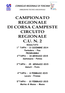 Campionato Regionale Corsa Campestre C.U. N&deg; 2