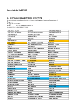 Comunicato del 30 Ottobre 2014