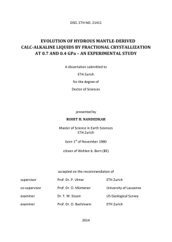 EVOLUTION OF HYDROUS MANTLE-DERIVED - ETH E