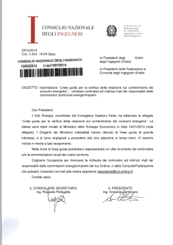 Linee guida x la verifica della relazione sul contenimento