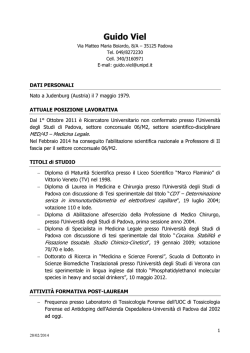 Curriculum - Azienda ULSS 7