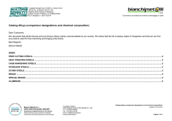 Catalog Alloys (comparison designations and
