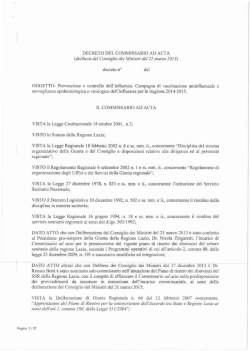 delibew del CUlIsiglio dei Ministri del 11 mllr:o 10/3