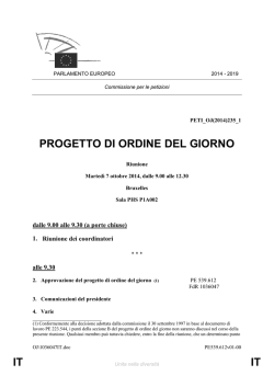 IT IT PROGETTO DI ORDINE DEL GIORNO