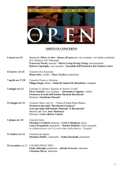 Cartellone BOCCHERINI OPEN 2014