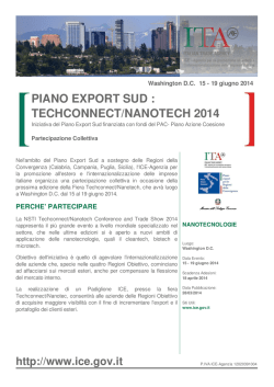PIANO EXPORT SUD : TECHCONNECT/NANOTECH 2014