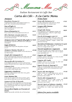 Mamma Mia - Carta dei Cibi