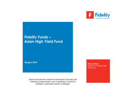 Fidelity Funds &ndash; Asian High Yield Fund