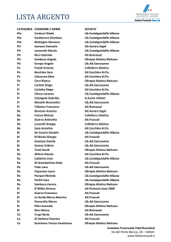 Lista Argento - Atleti