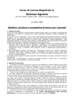 Manifesto del corso - Corsi di Studio del Dipartimento di Scienze