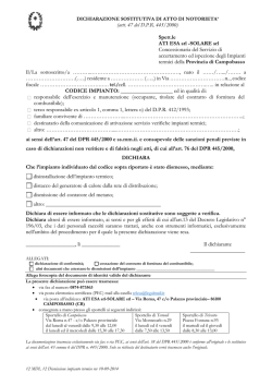 (artt. 47 del D.P.R. 445/2000) Spett.le ATI ESA srl
