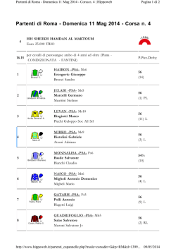 partenti premio HH SHEIKH HAMDAN AL MAKTOUM