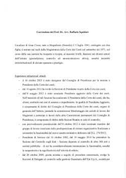Curriculum del Prof. Dr. Avv. Raffaele Squitieri
