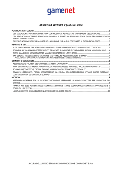 Rassegna Web del 07.02.2014