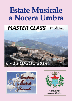 Scarica la Brochure Master Class