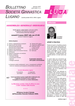 BOLLETTINO SOCIET&Agrave; GINNASTICA