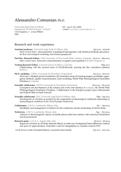 Alessandro Comunian - Universit&agrave; degli Studi di Milano