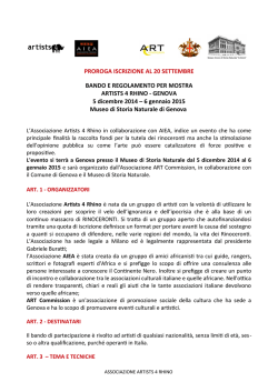 Proroga Bando - Artists4Rhino