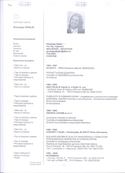 Curriculum vitae Giuseppe Digilio