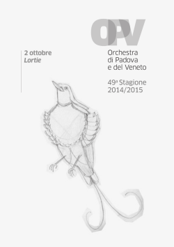 49a Stagione 2014/2015 - Orchestra di Padova e del Veneto