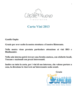 Vedi carta dei vini completa (PDF)