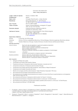 Paolo Sacchetta - Universit&agrave; degli Studi di Foggia