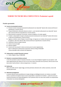 Manuale produzione vegetali Orto Etico