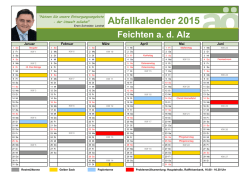 Abfallkalender 2015 - Landratsamt Alt&ouml;tting