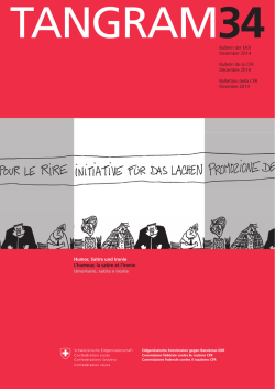 Editorial - Eidgen&ouml;ssische Kommission gegen Rassismus EKR