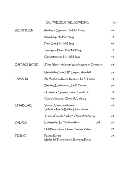 Schweizer Weissweine