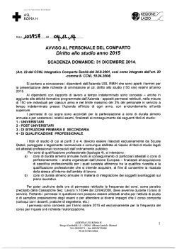 Diritto allo studio anno 2015