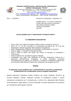 Avviso pubblico esperti progetti as 14-15