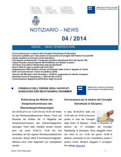 04 / 2014 - Ordine degli Avvocati di Bolzano