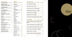 Filini Bar Menu