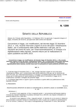 senato.it - Legislatura 17&ordf; - Disegno di legge n. 1299