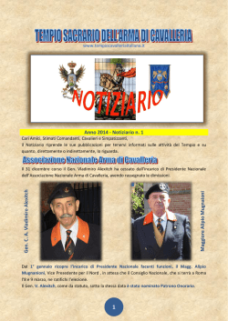 Anno 2014 - Tempio Sacrario della Cavalleria