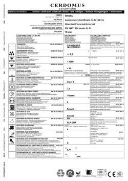 / Technical Certification /Certificado T&eacute;cnico/ Fiche Technique