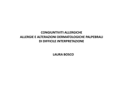 congiuntiviti allergiche allergie e alterazioni