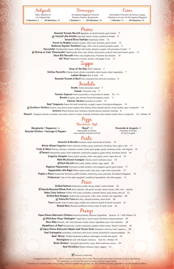 Dinner Menu - La Griglia