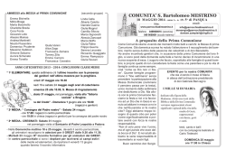 18 maggio 2014 - Parrocchia di Mestrino