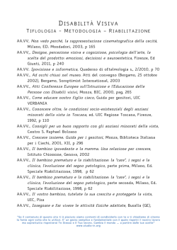 disabilit&agrave; visiva tiflologia - metodologia &ndash; riabilitazione - Studio-In