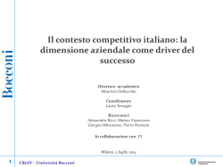 presentazione/short (pdf 60Kb) - Universit&agrave; Bocconi - CRESV