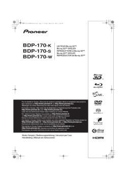 BDP-170-K BDP-170-S BDP-170-W