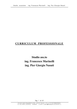 Studio ass.to ing. Francesco Marinelli ing. Pier Giorgio Nasuti