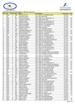 Elaborazione dati a cura di WinningTime - SMS Sport