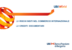 Crediti documentari - Camera di commercio di Bergamo