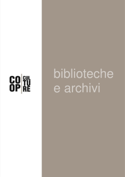 Scopri di pi&ugrave; - Coopculture - Societ&agrave; Cooperativa Culture