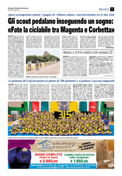 Gli scout pedalano inseguendo un sogno
