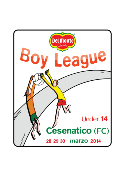 cartella stampa della Del Monte Boy League