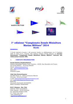 I edizione 2014 Bando CAMPIONATO ZONALE
